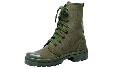 Longway green military tactical canvas boots cotton leather